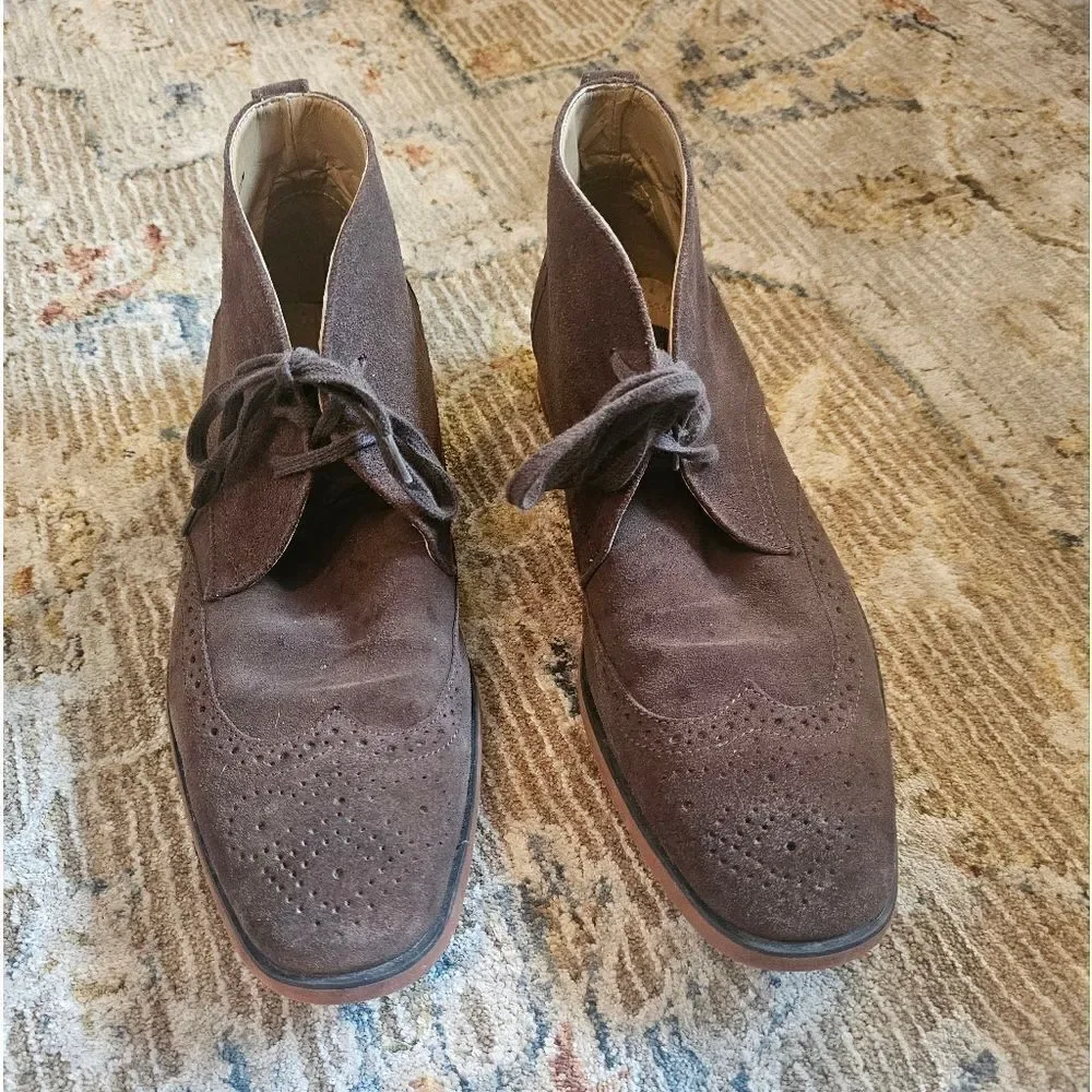 Stacy Adams brown leather boots sz 11.5,excellent condition